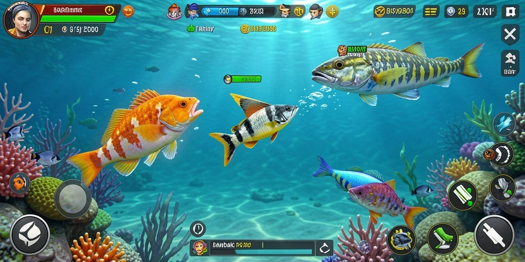 Tangkapan ikan yang menarik dalam gameplay BARU01.