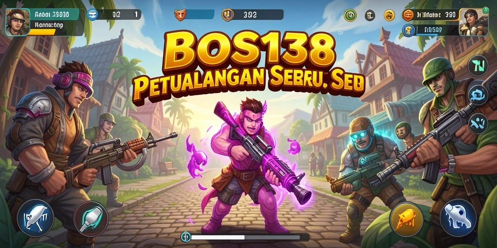 Screenshot utama menampilkan gameplay seru dan penuh warna di BOS138.