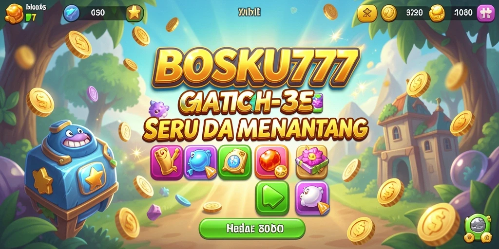 Tampilan gameplay BOSKU777 yang seru dan penuh warna.