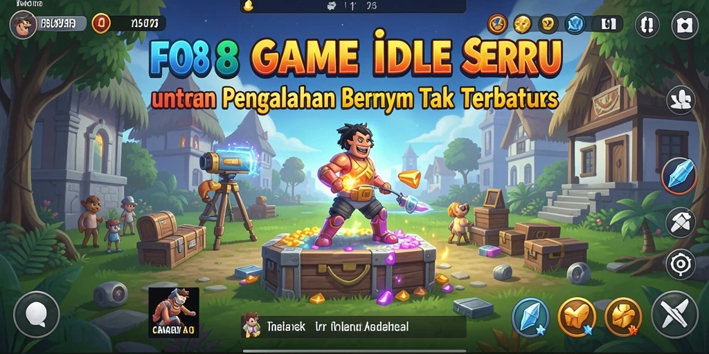 Tangkapan layar gameplay FO8 dengan elemen Idle yang menarik.