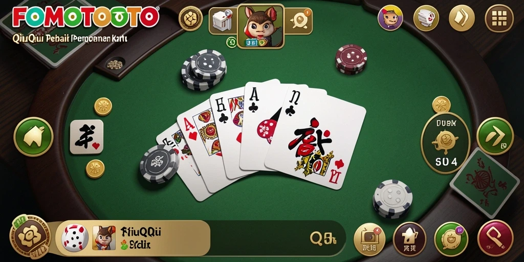Tampilan gameplay seru FOMOTOTO dengan fitur QiuQiu