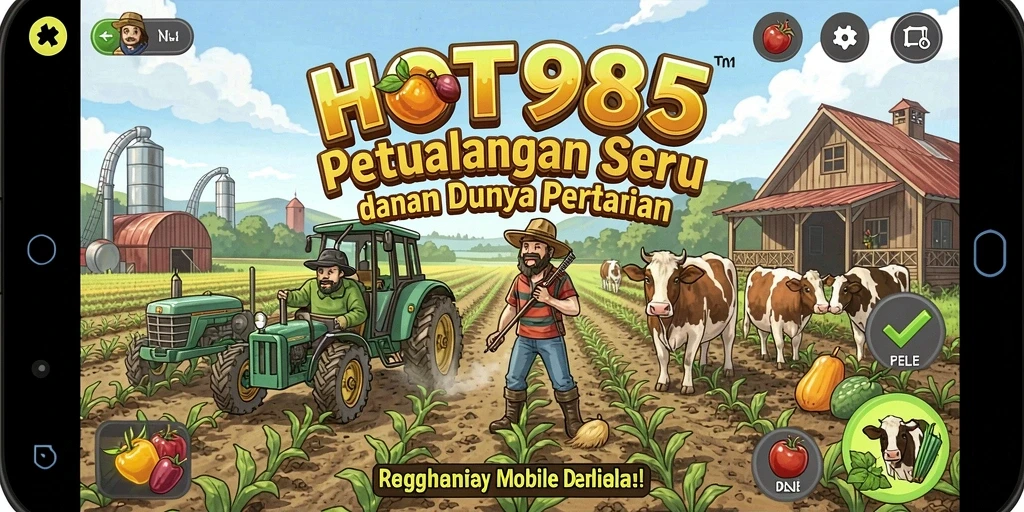 Tampilan gameplay HOT985 yang menampilkan aktivitas pertanian yang menarik.