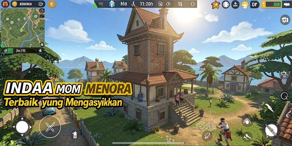 Tampilan gameplay menakjubkan dalam INDAAA yang penuh strategi Tower Defense.