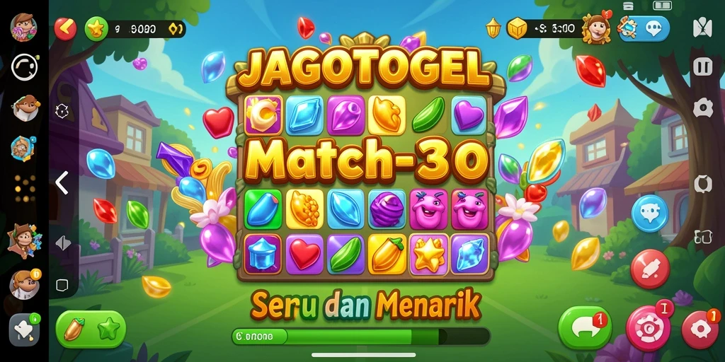 Screenshot JAGOTOGEL menampilkan gameplay seru Match-3.