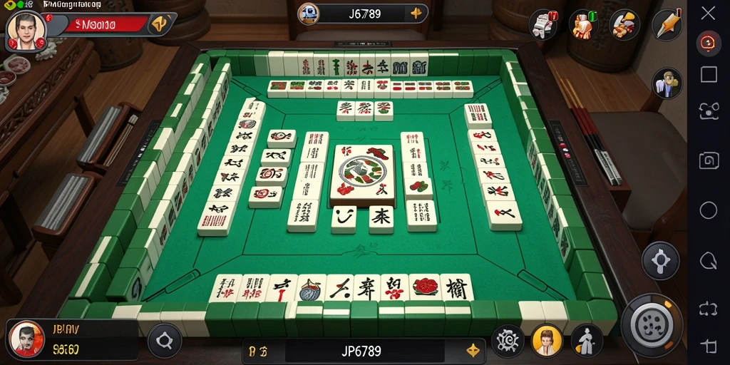 Tampilan gameplay menarik game Mahjong JP6789 dengan berbagai pilihan ubin.