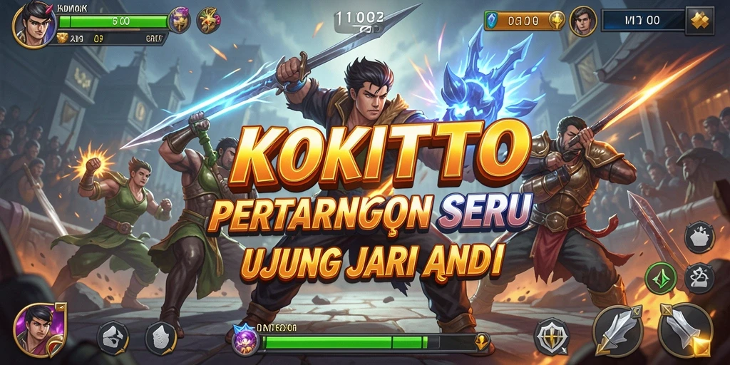 Gameplay KOKITOTO menampilkan pertarungan yang seru dan intens.