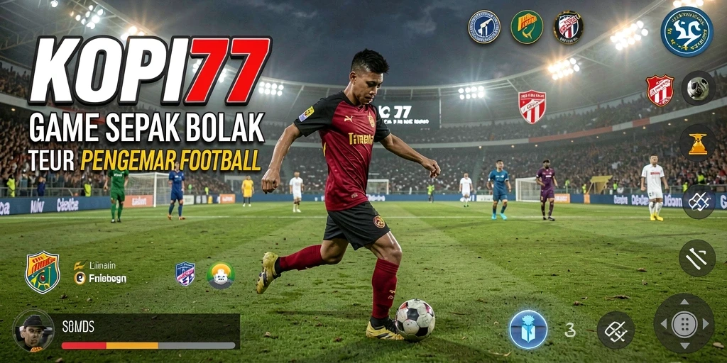 Tampilan gameplay menarik dari KOPI77 dengan aksi sepak bola seru.