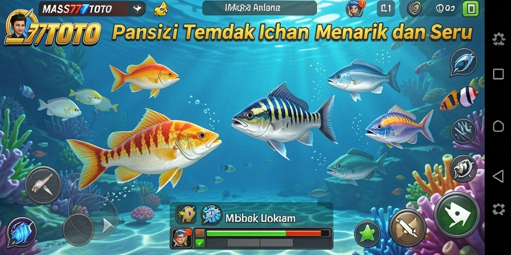 Screenshot utama dari gameplay seru Tembak Ikan.
