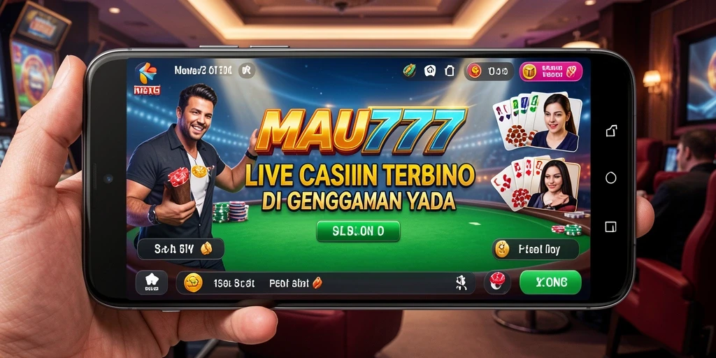 Tampilan gameplay Live Casino yang dinamis dan menarik di MAU777.