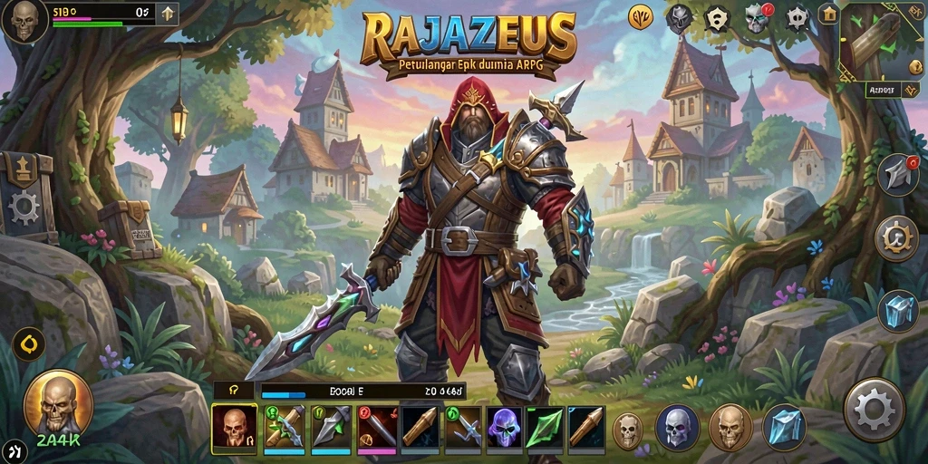 Gameplay seru dari RAJAZEUS yang penuh aksi ARPG.