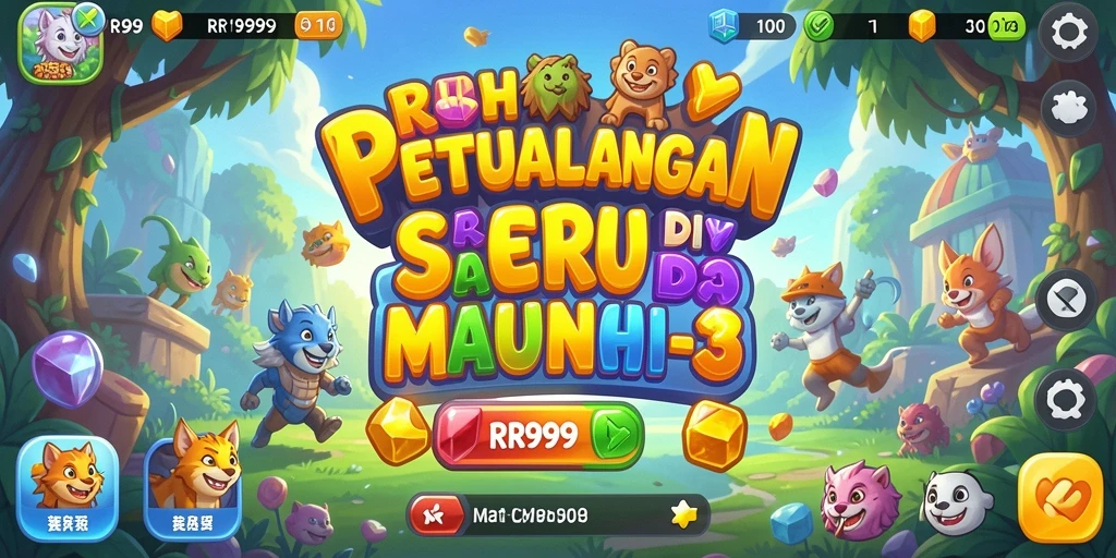 Screenshot gameplay RR999 menampilkan tantangan Match-3 yang seru.