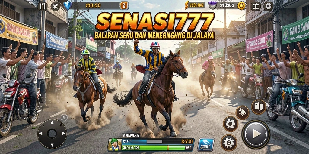 Tampilan seru gameplay balapan di SENSASI777 dengan mobil cepat.