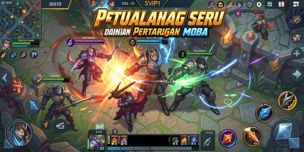 Screenshot gameplay epik dari <strong>SVIP1</strong> dalam aksi MOBA.