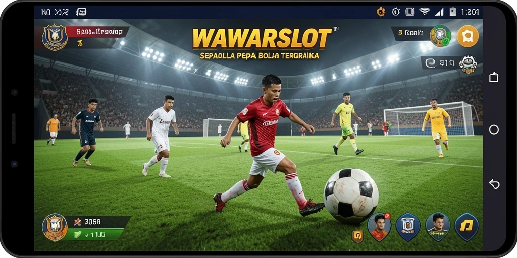 Tampilan menarik dari gameplay sepak bola dalam WAWARSLOT.