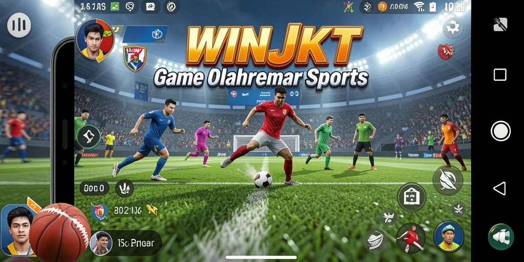 Screenshot gameplay WINJKT menampilkan aktivitas olahraga yang seru.